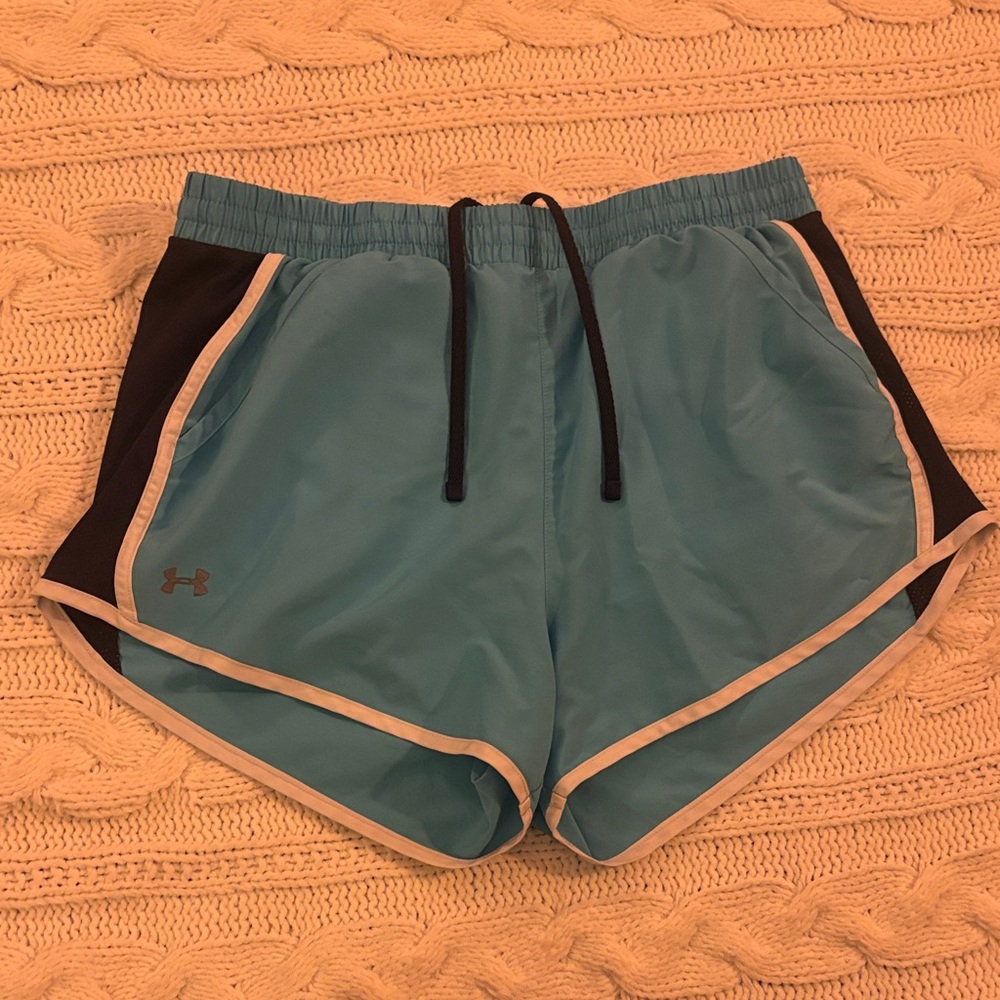 Under Armour Aqua Athletic Running Shorts with Black Side Panels